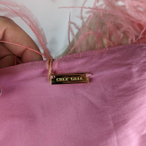 Cult Gaia Paola Pink Ostrich Feather Cropped Jacket NWT Size XS/S - Picture 6 of 7